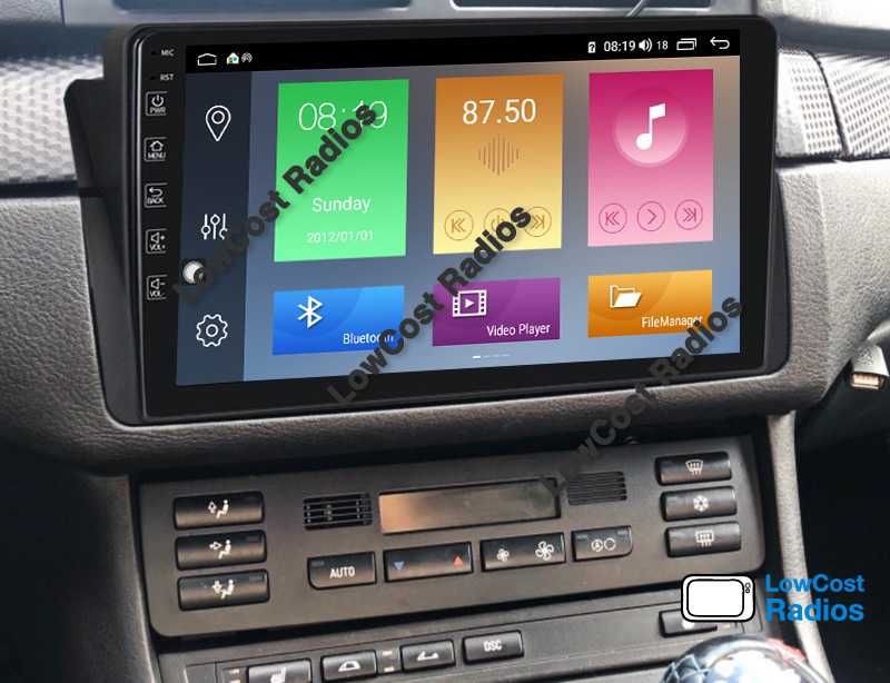 *#(PROMO TOP) Rádio GPS ANDROID - 9" — BMW E46 (Série 3) Wifi, USB | CARPLAY • ANDROID AUTO