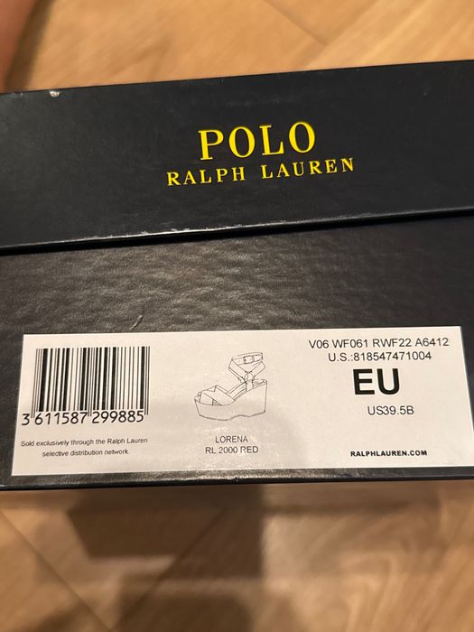 Sandały espadryle Polo Ralph Lauren – model Lorena  Oryginalne sandały Polo Ralph Lauren w pięknym czerwonym kolorz  Rozmiar: EU 39,5 kolor czerwony