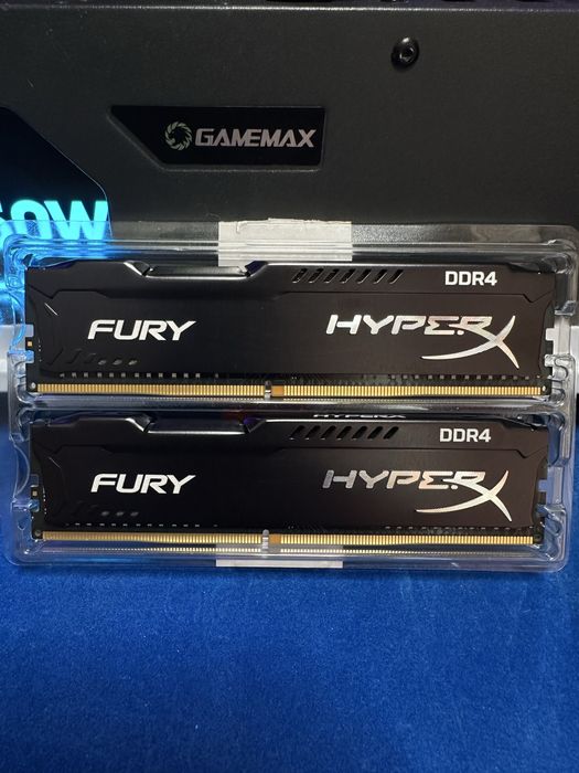 Оперативна памʼять ddr4 16gb  (Kit 2x8gb) 3200mhz HyperX Fury Black