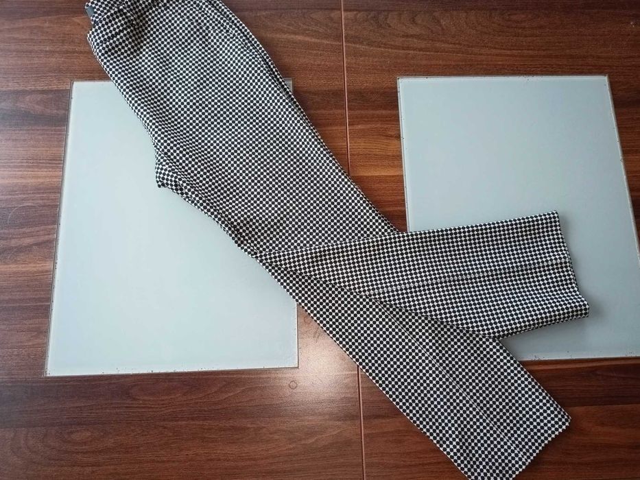 Max Mara kobiece cygaretki w pepitkę S