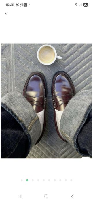 Туфли лоферы кожаные Zara