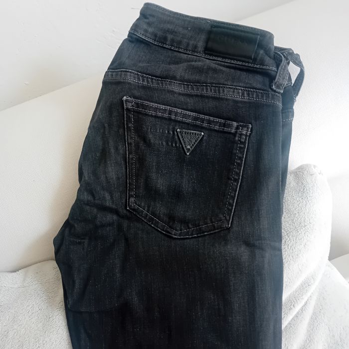 Spodnie Guess 26 czarna popiel bawełna