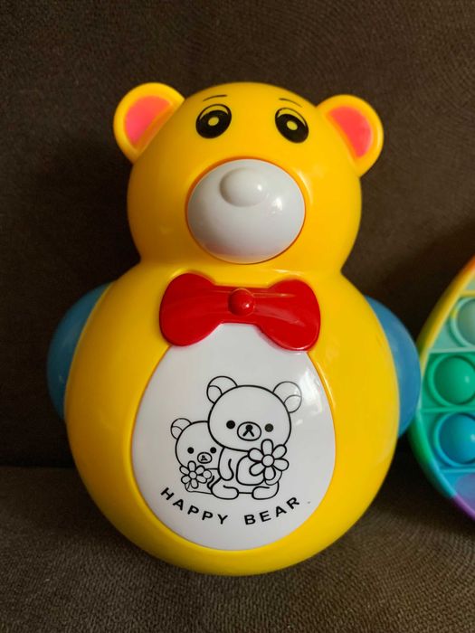 Игрушка музыкальная неваляшка и пластина анти стресс