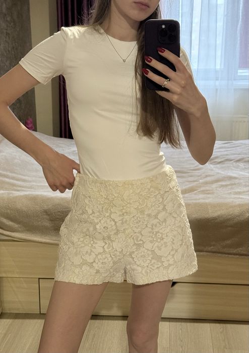 Шорти молочні кружевні Topshop (S\M)