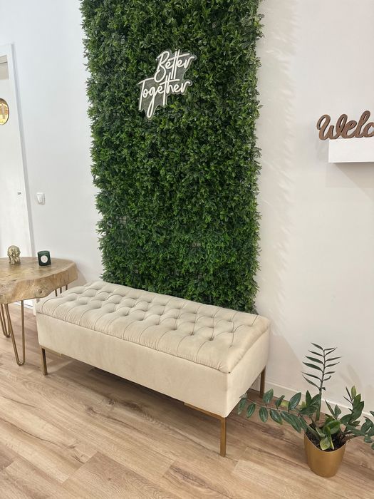 Sofa bege capitône