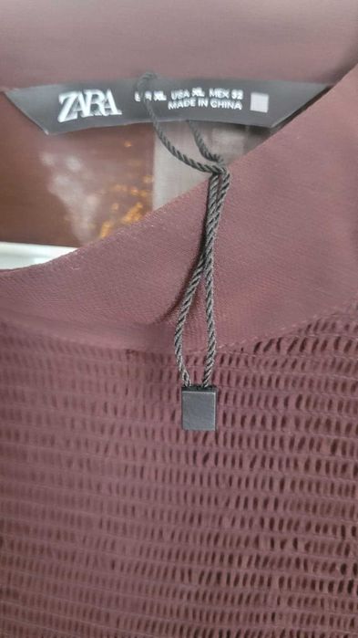 Długa sukienka suknia ZARA XL 42 czekoladowy brąz