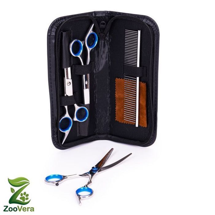 NOWY Zestaw groomerski do strzyżenia psów i kotów z etui – ZooVera