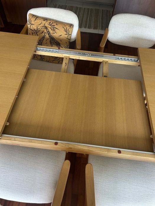 Mesa extensivel madeira de acacia