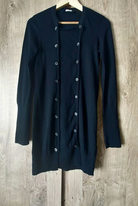 Długi damski sweter/ sukienka z wełny merino Annette Görtz rozmiar S