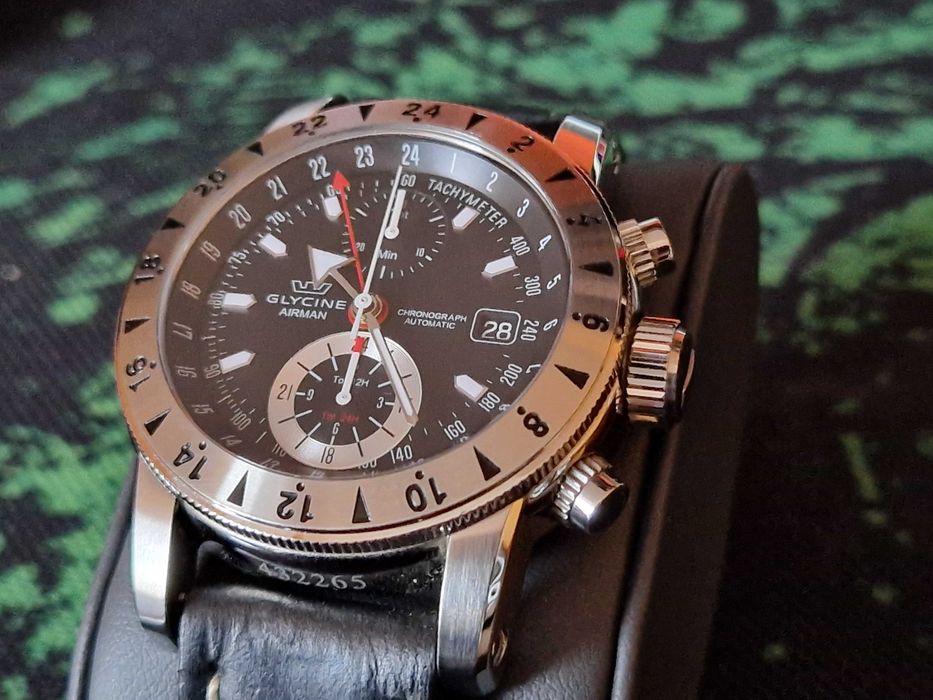 Zegarek kultowy GLYCINE AIRMAN CHRONO 09 3840.191 – LB9B