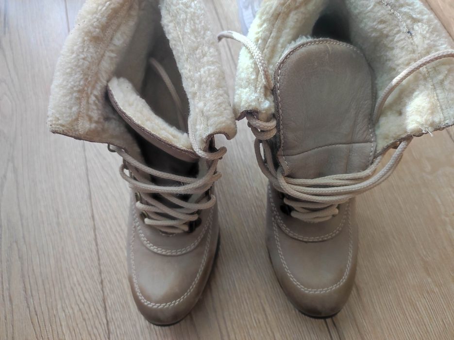 Botki  damskie skórzane 37.