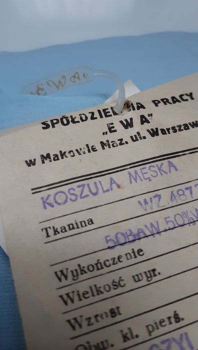 Unikat Koszula męska , Spółdzielnia Pracy ,,EWA''r.p. 1989