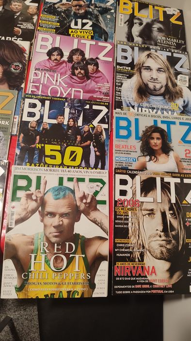 Conjunto de 19 revistas de música BLITZ