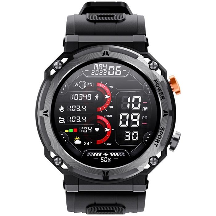 smartwatch veltori vt130-1 czarny pasek silikonowy