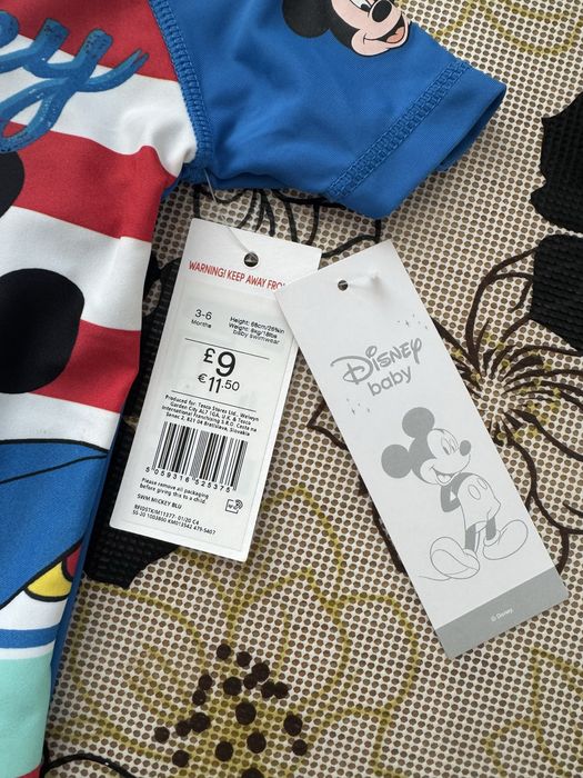 Дитячий купальник Disney Baby Mickey Mouse 3–6 міс новий