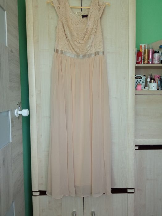 Sukienka damska wieczorowa długa na 140 cm