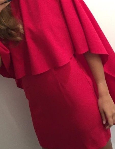 Zara sukienka malinowa
