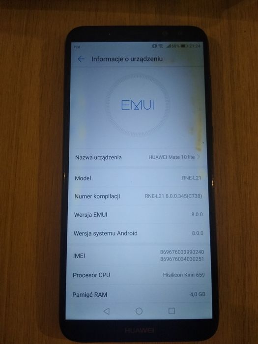 Huawei Mate 10 lite 4/64 gb telefon komórkowy Smartfon pamięć ROM 64GB