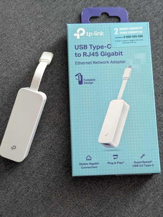 Перехідник з type-c на Ethernet
