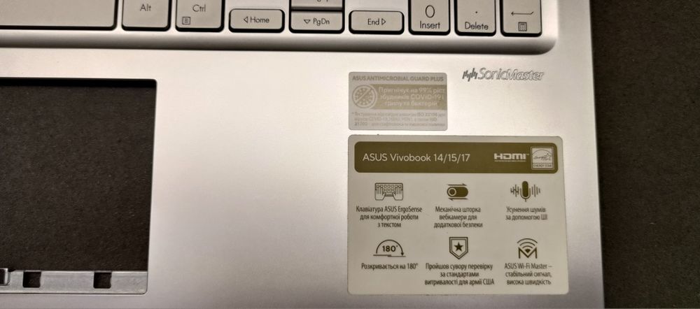 Клавіатура(топкейс) на Asus X1504ZA/VA/FA/GA Оригінал