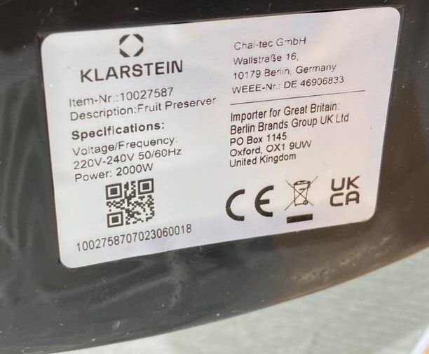 Термопот / електрочайник / стерилізатор / бойлер Klarstein з Німеччини