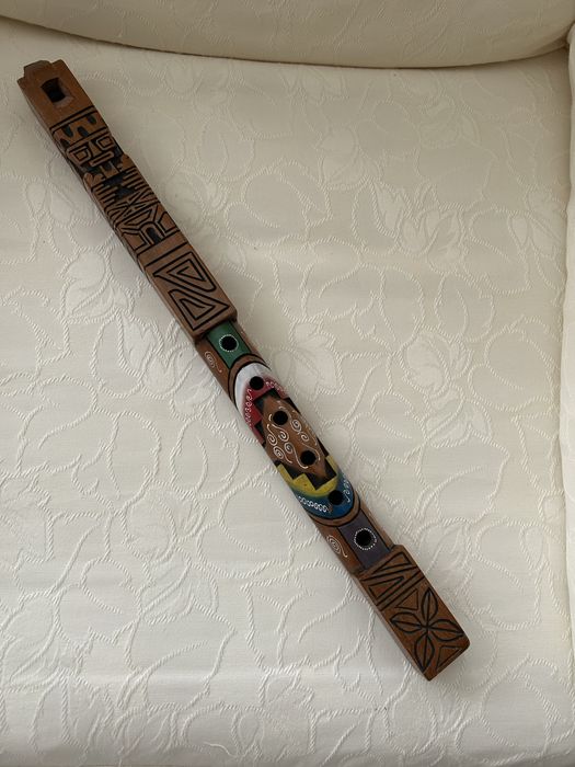 Flauta mexicana pintada à mão