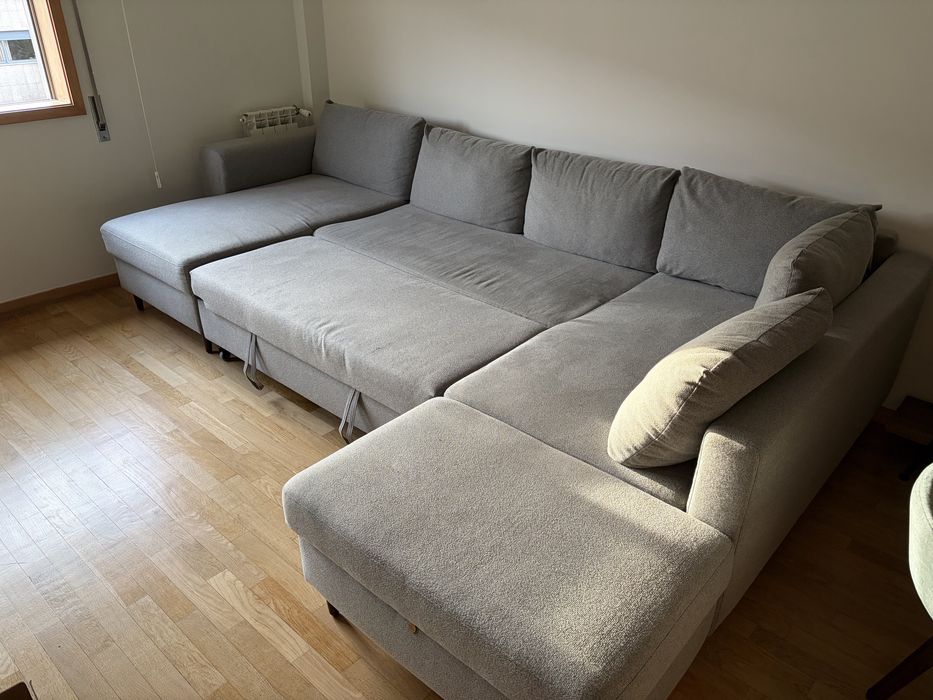 Sofa cama gato preto cinzento