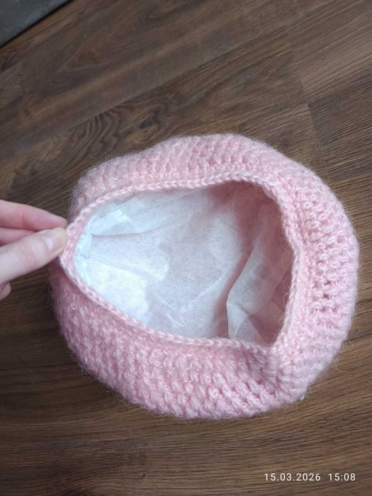 Beret ręcznie robiony wełna