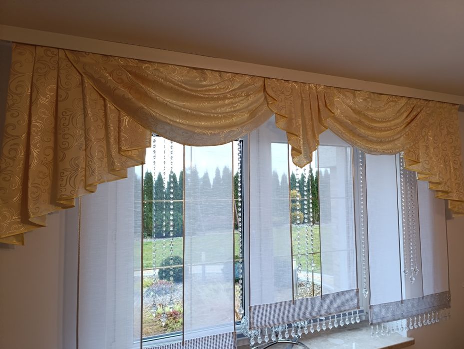 Firany zasłony szycie. Lambrekin 180 do 240cm