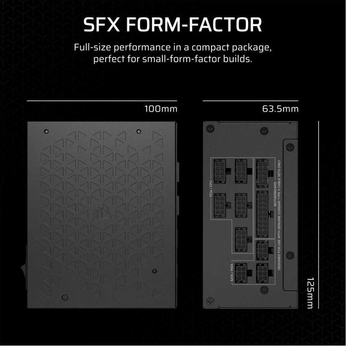 Блок живлення Corsair SF750 750W 80 PLUS Platinum (CP-9020284)