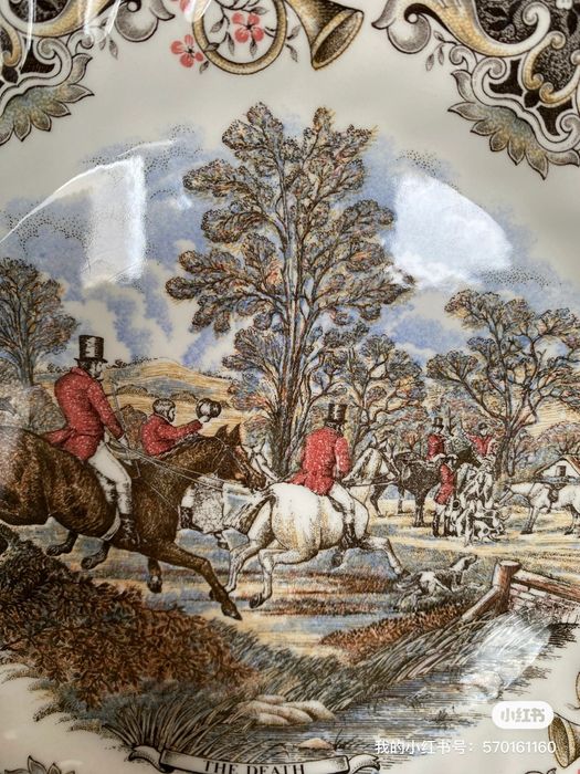 Assiette ancienne chasse à courre « the death » par CHURCHILL ENGLAND
