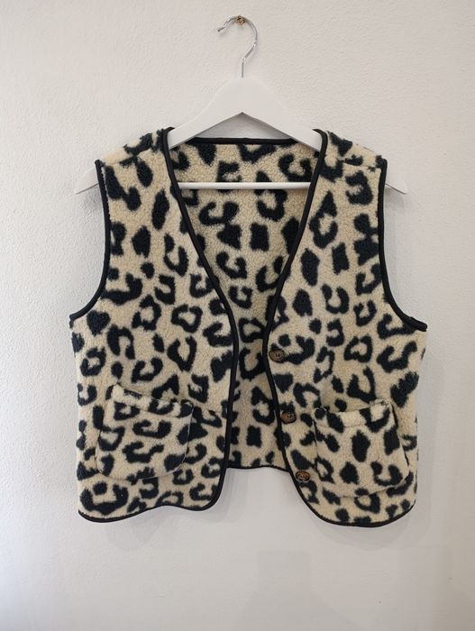 NOWA Kamizelka Baranek Panterka GORGLITTER Rozmiar S Boho Teddy