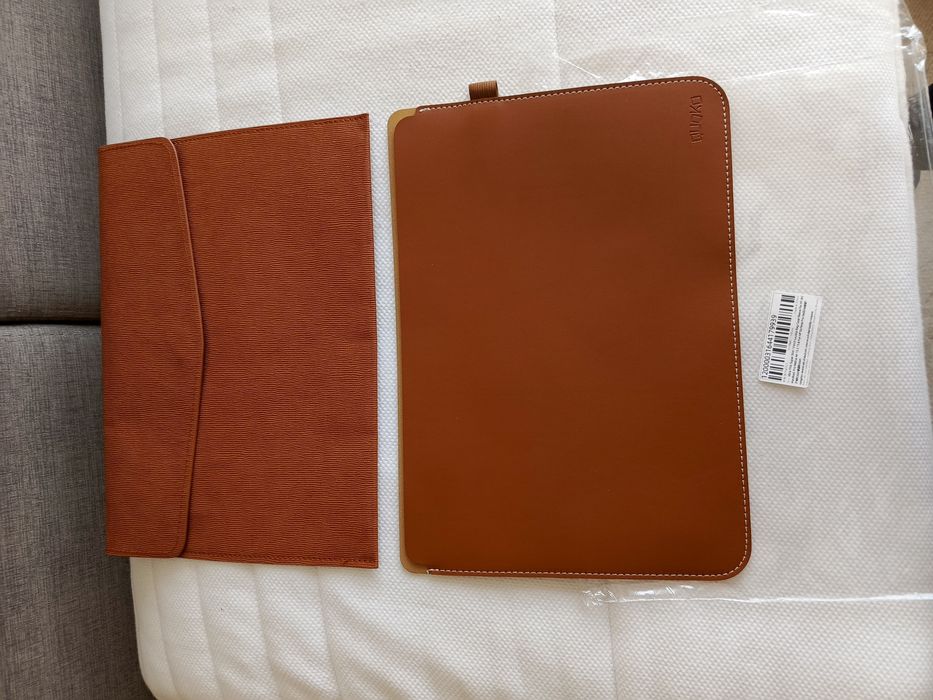 2x piękne etui brąz do tablet max 10.1 cala/laptop 13.3-13.6 cala