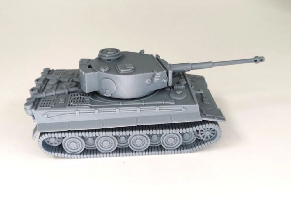 Czołg Tiger I. Skala do gry Bolt Action 1:56. Druk 3D, żywica UV.