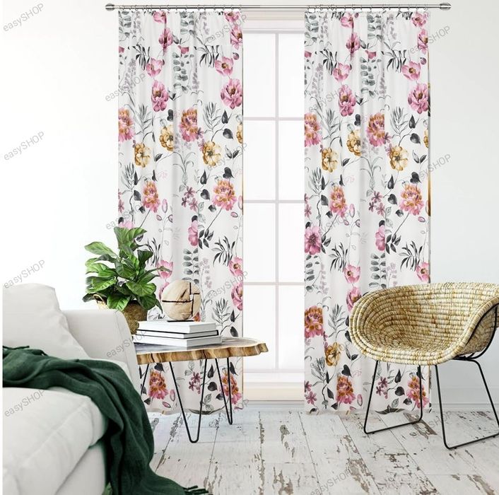 ‼️ WYPRZEDAŻ‼️ Komplet 2 zasłony wzorzyste