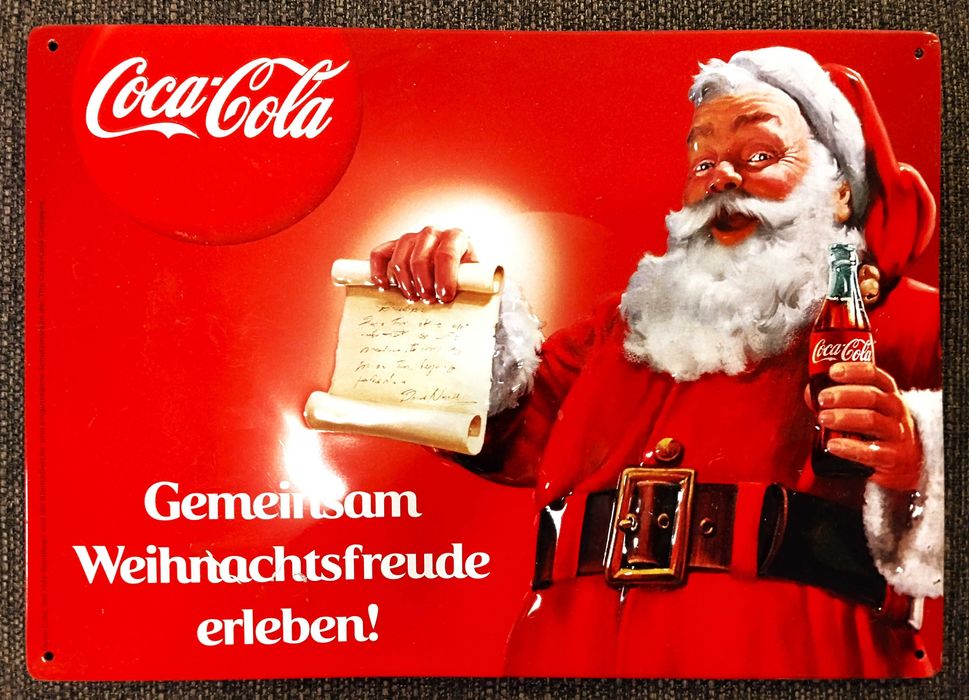 św.Mikołaj Coca-Cola ,reklama wypukła blacha
