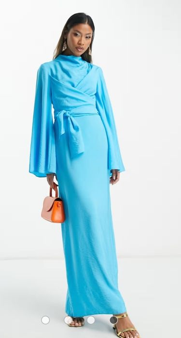 Turkusowa suknia ASOS