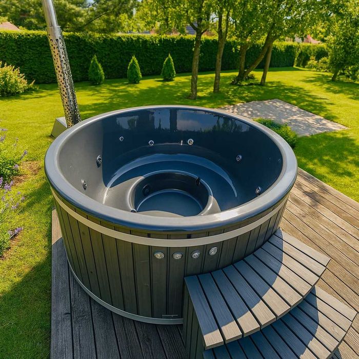 Balia ogrodowa z jacuzzi | Hydromasaż | Piec | Transport gratis