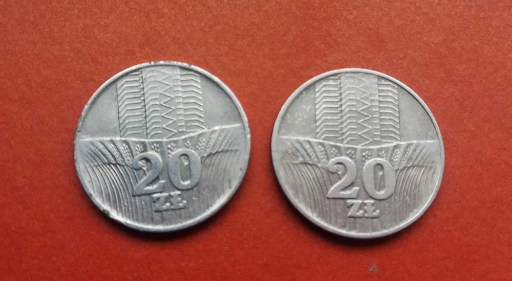 PRL 20 złotych - Kłosy, wieżowiec 1973, 1976