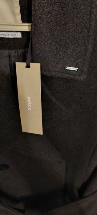 Мехх пальто в составе шерсть На размер M-L-XL. Новое