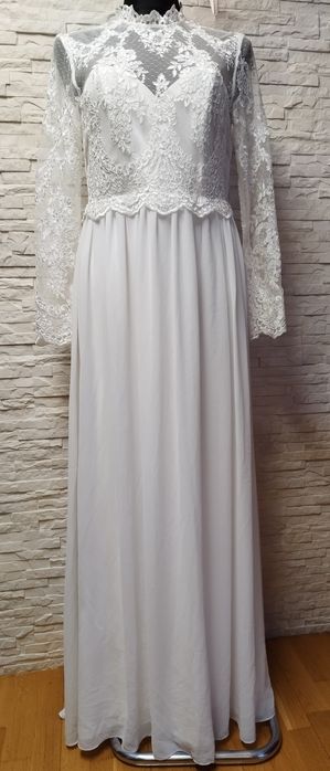 ?Sukienka,suknia,ślubna,ślub Boho 38/40 M/L,długi rękaw,etno