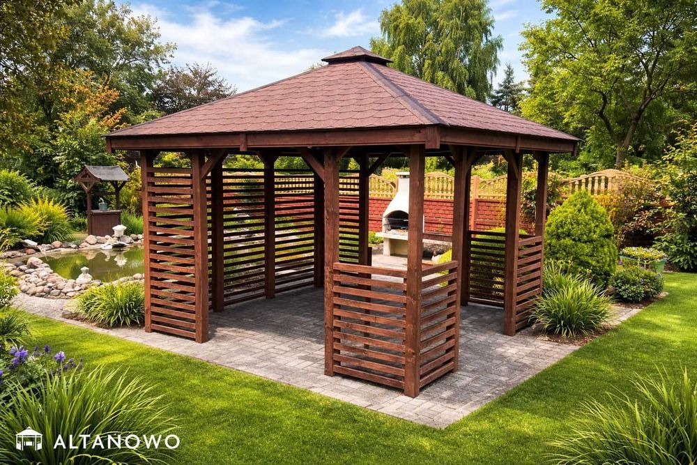 altana drewniana ogrodowa do ogrodu 3x4 | producent | nowoczesna | rod