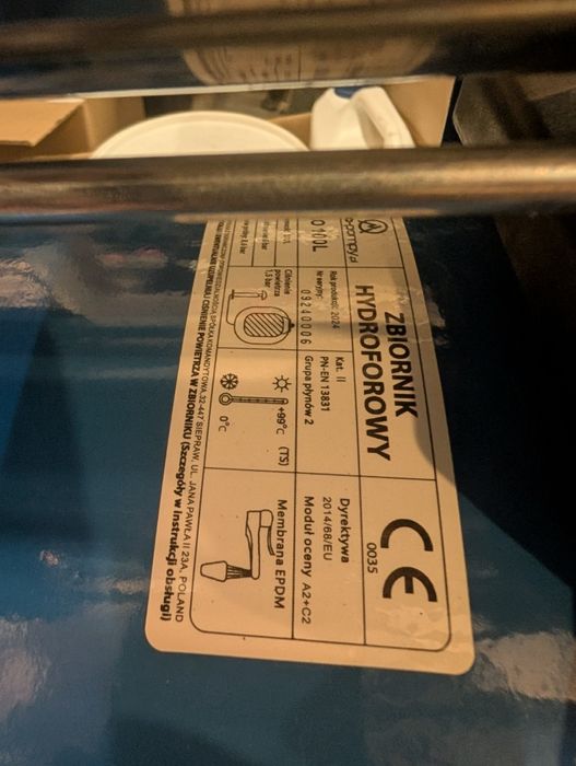 Pompa hydroforowa ze zbiornikiem 100 l