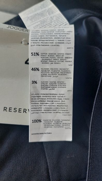 Nowe klasyczne spodnie Reserved granatowe z metką r.40