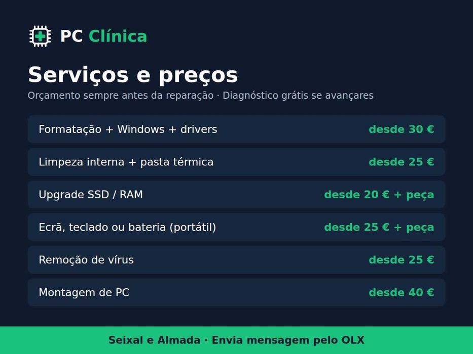PC Clínica – Reparação de Portáteis e PCs | Seixal/Almada