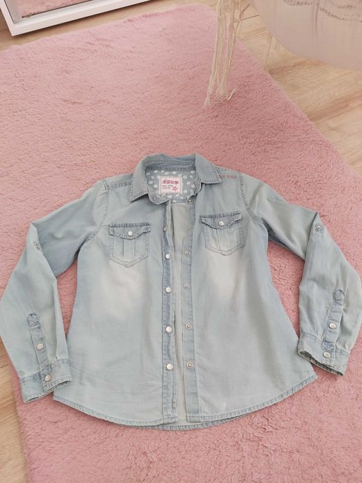 Koszula dżinsowa dziewczęca, 146 cm