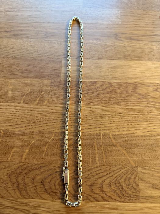 Łańcuszek złoty pr. 585 14K splot  królewski pełny