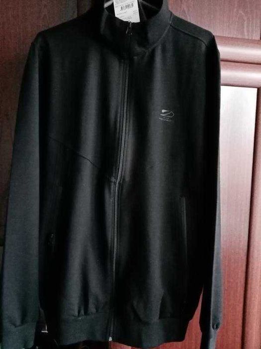 Новая мужская олимпийка черная спортивная куртка свитшот на молнии