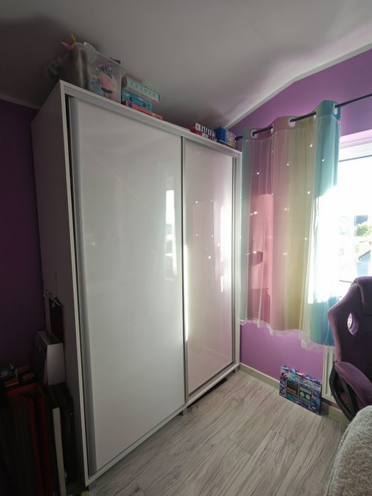 Szafa przesuwna 150 cm drzwi połysk meble bodzio