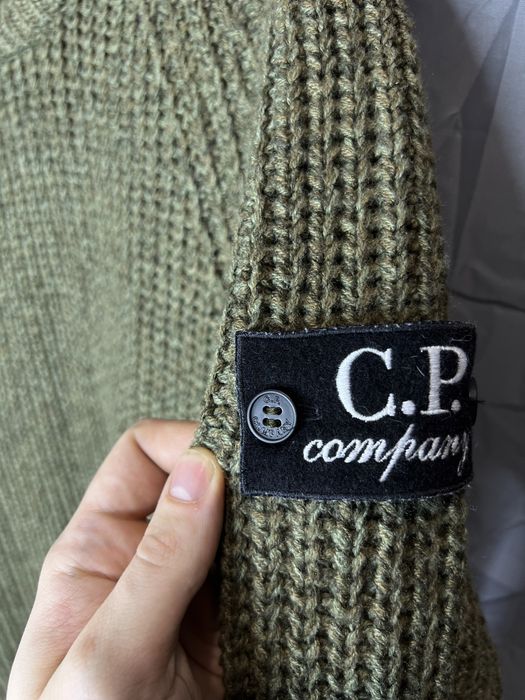 Вязаный свитер CP Company винтаж с патчем XL